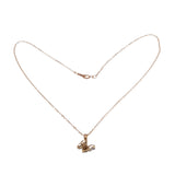 Freedom - Estate 14K Rose & White Gold Diamond, Diamond-Cut Butterfly Pendant & 14K Rose Gold Fill Chain (EP077)