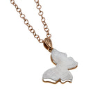 Freedom - Estate 14K Rose & White Gold Diamond, Diamond-Cut Butterfly Pendant & 14K Rose Gold Fill Chain (EP077)