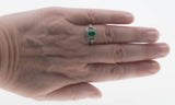 Emerald City - Estate 14K White Gold Natural Emerald & Diamond Ring (ER370)