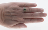 Emerald Isles - Estate 14K White Gold Natural Emerald & Diamond Cluster Ring (ER371)