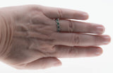 In Line Divine - Estate 14K White Gold Natural Emerald & Diamond Ring (ER372)