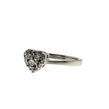 My Heart Is Yours - Vintage 10K White Gold Diamond Heart Ring (VR987)