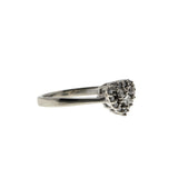 My Heart Is Yours - Vintage 10K White Gold Diamond Heart Ring (VR987)