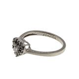 My Heart Is Yours - Vintage 10K White Gold Diamond Heart Ring (VR987)