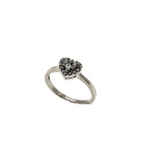 My Heart Is Yours - Vintage 10K White Gold Diamond Heart Ring (VR987)