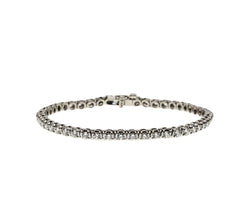 Classic Heirloom - Vintage 14K White Gold Diamond Tennis Bracelet (VB115)
