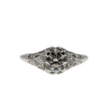 Exquisite Proposal - Art Deco Platinum Natural Diamond Engagement Ring (ADR273)