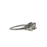 Exquisite Proposal - Art Deco Platinum Natural Diamond Engagement Ring (ADR273)