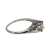 Exquisite Proposal - Art Deco Platinum Natural Diamond Engagement Ring (ADR273)