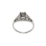 Exquisite Proposal - Art Deco Platinum Natural Diamond Engagement Ring (ADR273)