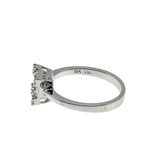 Artistry On Ice -  Vintage Art Deco Revival 18K White Gold Natural Baguette Diamond Ring (VR999)