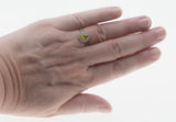 Morning Song - Vintage 18K White Gold Natural Pear-Shaped ' Fancy Canary Yellow Diamond' Cluster Ring (VR1002)