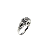 Deco Artistry - art Deco 14K White Gold Natural 'Old European Cut' Diamond Ring (ADR277)