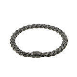 John Hardy - Estate Sterling Silver Natural Diamond Twisted Cable Icon Bracelet (EB033)
