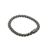John Hardy - Estate Sterling Silver Natural Diamond Twisted Cable Icon Bracelet (EB033)