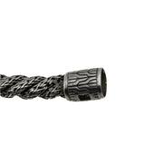 John Hardy - Estate Sterling Silver Natural Diamond Twisted Cable Icon Bracelet (EB033)