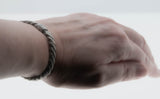 John Hardy - Estate Sterling Silver Natural Diamond Twisted Cable Icon Bracelet (EB033)