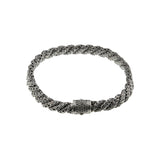 John Hardy - Estate Sterling Silver Natural Diamond Twisted Cable Icon Bracelet (EB033)