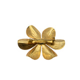 Full Bloom - Vintage Signed 'SANDOR CO' Gold Plated Red Enamel Flower Brooch (VBR269)