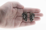Triad - Vintage Silver Austrian Swarovski Crystal Crystal Rhinestone Clip-On Earrings (VE435)