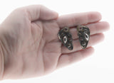 Triad - Vintage Silver Austrian Swarovski Crystal Crystal Rhinestone Clip-On Earrings (VE435)