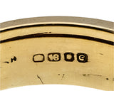 On This Day In 1961 - Vintage English 18K Gold Textured Wedding Band Ring (VR1008)