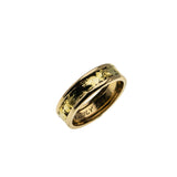 On This Day In 1961 - Vintage English 18K Gold Textured Wedding Band Ring (VR1008)