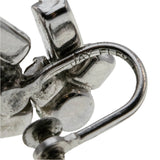 Sparkling Cascades - Vintage Signed 'JAY FLEX' Rhodium, Sterling Silver Austrian Swarovski Crystal Screw-Back Earrings (VE438)