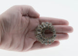 Sparkling Crescent Moon - Vintage Silver Tone Metal Crystal Rhinestone Brooch (VBR276)