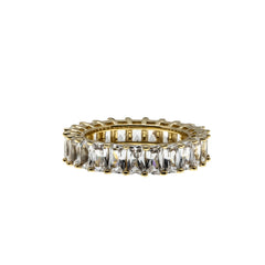 Bling It On - Estate Gold Plated Cubic Zirconia Eternity Band Ring (ER374)