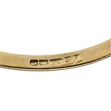 Turn Of The Century - Estate English 9K Gold Natural Ruby & Diamond Scroll Ring (ER376)