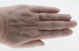 Turn Of The Century - Estate English 9K Gold Natural Ruby & Diamond Scroll Ring (ER376)