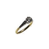 Romantic Proposal - Edwardian English 18K Gold & Platinum 'Old Mine Cut' Diamond Engagement Ring (EDR081)