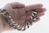 Jewelry Art - Vintage Signed 'Monet' Rhodium Plate Fancy Link Necklace & Bracelet Set (VN208)