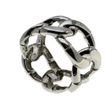 Bold Couture - Vintage Signed 'CN' Silver Plate Heavy Link Bracelet (VB117)