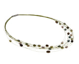 Summer - Estate Signed 'Honora' Genuine Multi Coloured Fresh Water Pearl Spray Necklace (EN050)