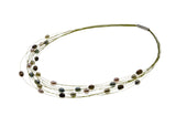 Summer - Estate Signed 'Honora' Genuine Multi Coloured Fresh Water Pearl Spray Necklace (EN050)