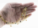 Summer - Estate Signed 'Honora' Genuine Multi Coloured Fresh Water Pearl Spray Necklace (EN050)