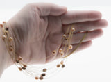 Autumn - Estate Signed 'Honora' Genuine Multi Coloured Freshwater Pearl Spray Necklace (EN051)