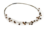 Autumn - Estate Signed 'Honora' Genuine Multi Coloured Freshwater Pearl Spray Necklace (EN051)