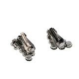 Shooting Stars - Vintage Signed 'Continental' Rhodium Plate Austrian Swarovski Aurora Borealis Crystal Rhinestone Clip-On Earrings (VE442)