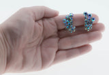Shooting Stars - Vintage Signed 'Continental' Rhodium Plate Austrian Swarovski Aurora Borealis Crystal Rhinestone Clip-On Earrings (VE442)