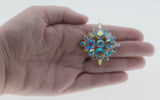 Sparkle & Elegance - Vintage Signed 'Sherman' Austrian Swarovski Aurora Borealis Crystal Rhinestone Brooch (VBR283)