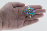 Sparkle & Elegance - Vintage Signed 'Sherman' Austrian Swarovski Aurora Borealis Crystal Rhinestone Brooch (VBR283)