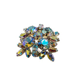 Sparkle & Elegance - Vintage Signed 'Sherman' Austrian Swarovski Aurora Borealis Crystal Rhinestone Brooch (VBR283)