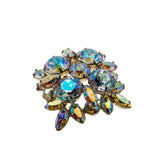 Sparkle & Elegance - Vintage Signed 'Sherman' Austrian Swarovski Aurora Borealis Crystal Rhinestone Brooch (VBR283)