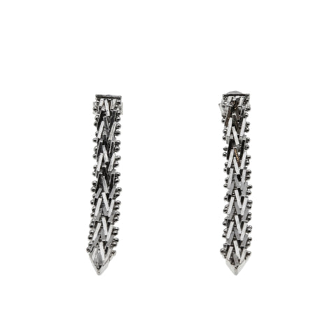 Date Night - Vintage Retro Sterling Silver Intricate Earrings (VE445)