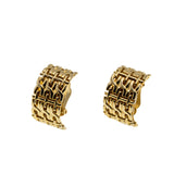 Fantabulous - Vintage Retro Gold Plate Intricate Clip-On Earrings (VE446)