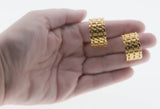 Fantabulous - Vintage Retro Gold Plate Intricate Clip-On Earrings (VE446)