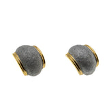 Texture & Style - Vintage Retro Gold Plated Two Tone Clip-On Earrings (VE447)